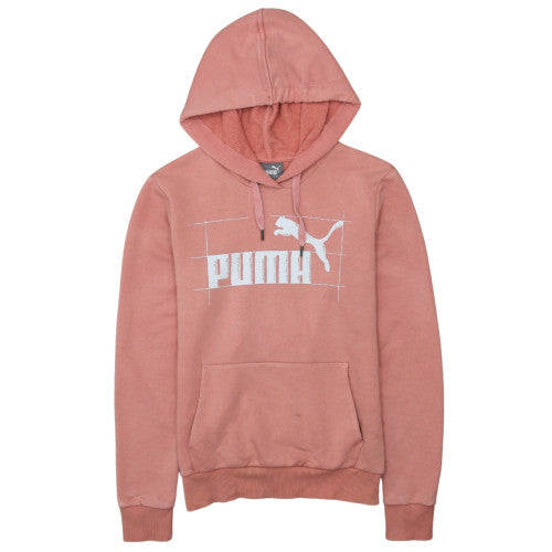 Puma Womens Pink Hoodie Size 10 Pullover Hooded Sweatshirt
