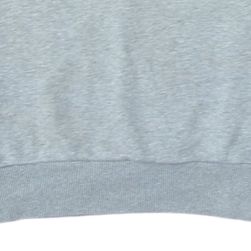 Adidas Womens Grey Crew Neck Sweatshirt Size 14 Logo Print Pullover