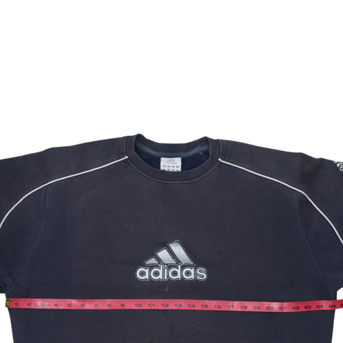 Adidas Men's Blue XL Pullover Sweatshirt Crew Neck Logo Sportswear