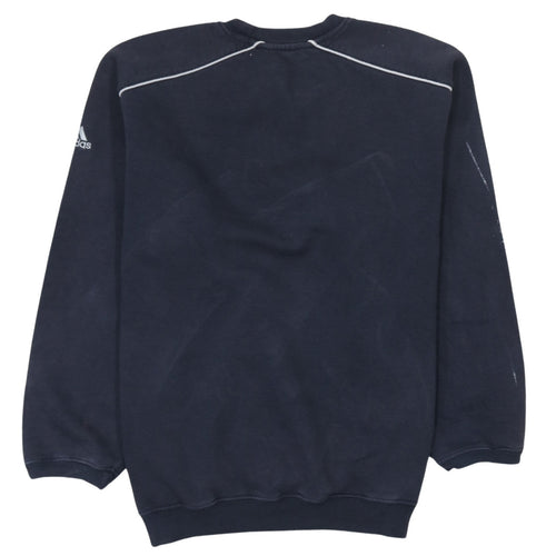 Adidas Men's Blue XL Pullover Sweatshirt Crew Neck Logo Sportswear