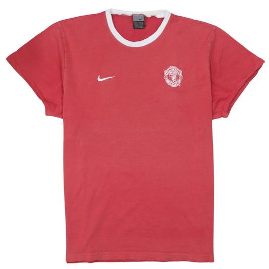 Nike Manchester United Men's Red Crew Neck Regular Fit T-Shirt M