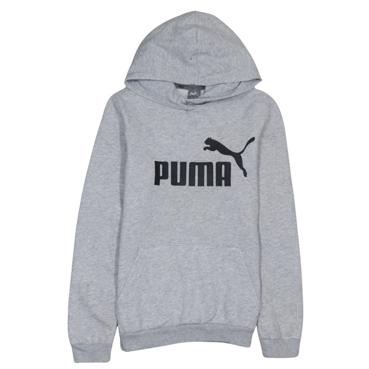 Puma Boys Grey Hoodie Size 13-14 Years Pullover Fleece Sweatshirt