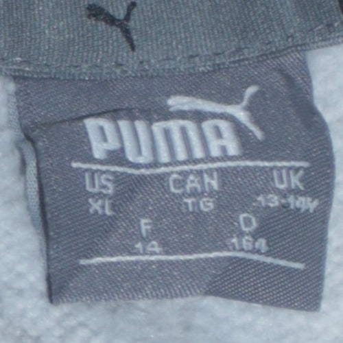Puma Boys Grey Hoodie Size 13-14 Years Pullover Fleece Sweatshirt