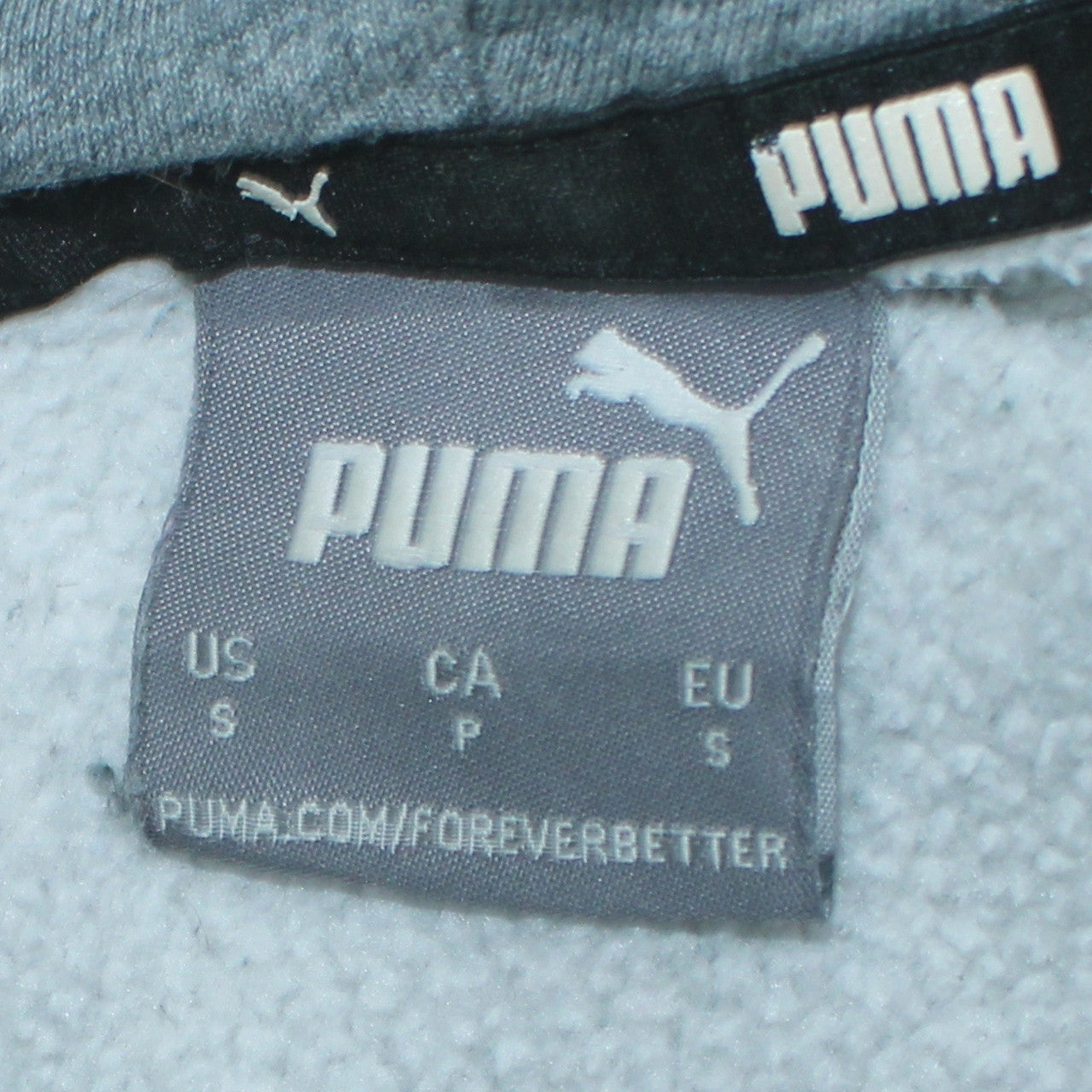 Puma Men's Grey Pullover Hoodie Size S Regular Fit Fleece Sweatshirt
