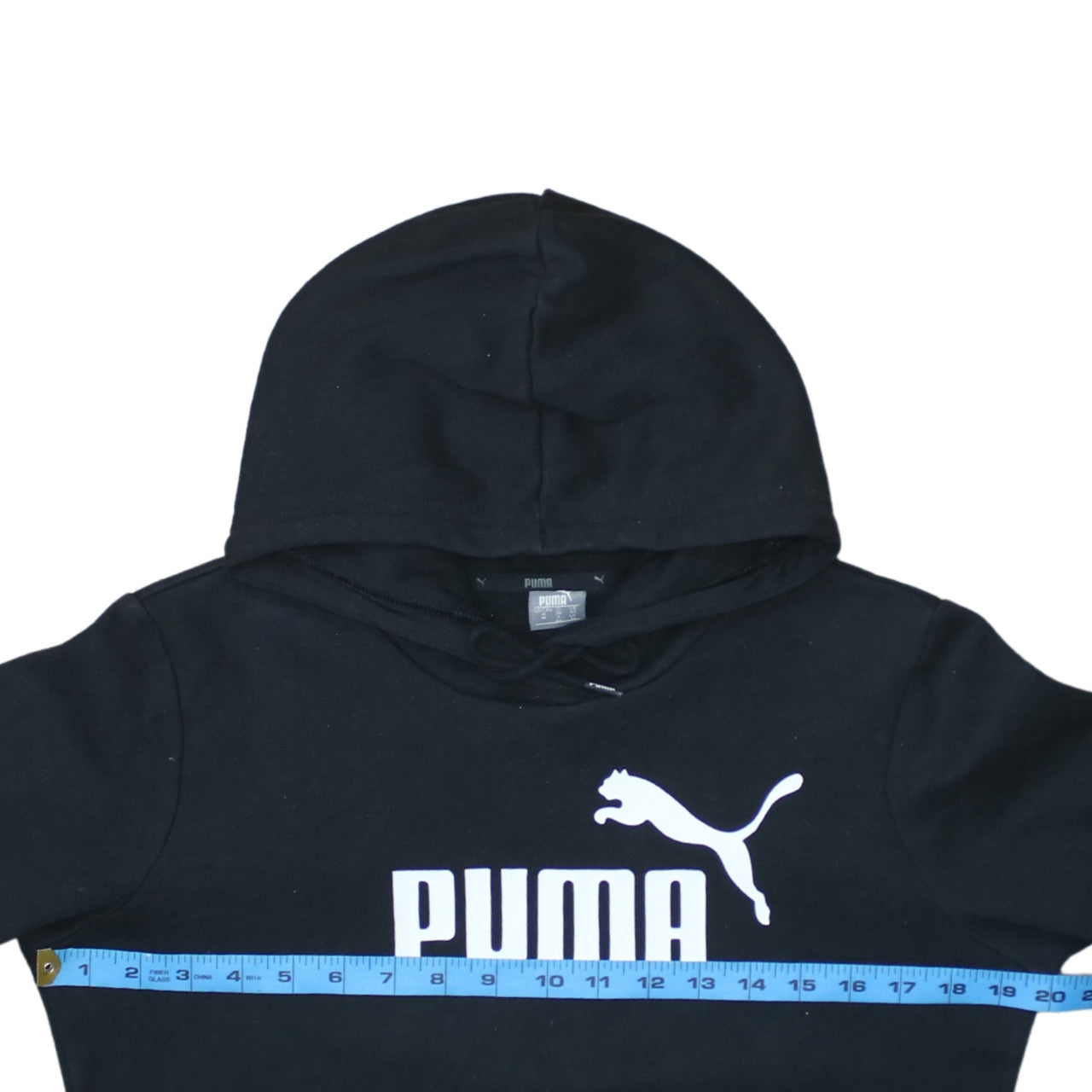 Puma Women's Black Hoodie Size 12 Pullover Logo Sweatshirt