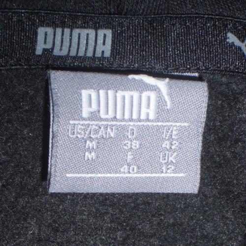 Puma Women's Black Hoodie Size 12 Pullover Logo Sweatshirt