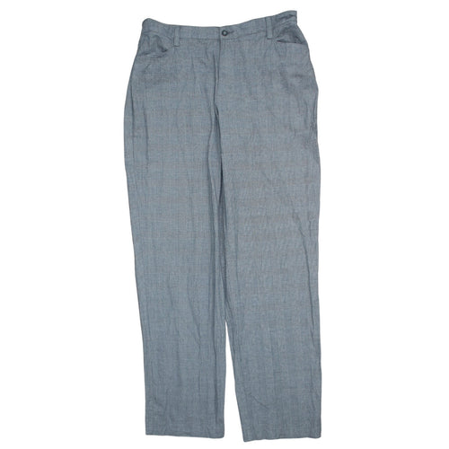 Lee Men's Grey Check Chino Trousers Size 16 Regular Fit