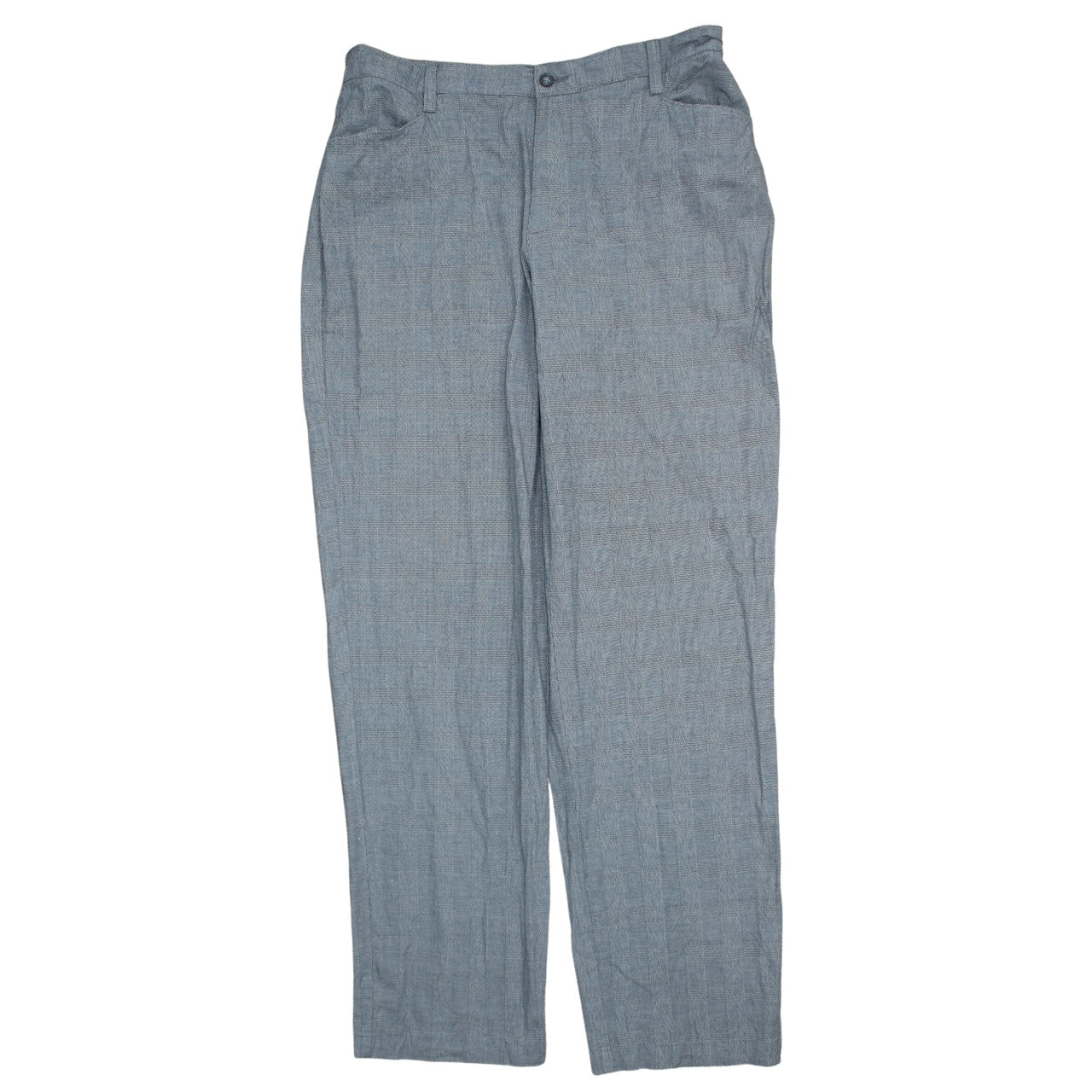 Lee Men's Grey Check Chino Trousers Size 16 Regular Fit