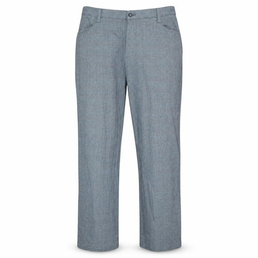 Front view of Lee women’s grey check chino trousers, size UK 16, regular fit