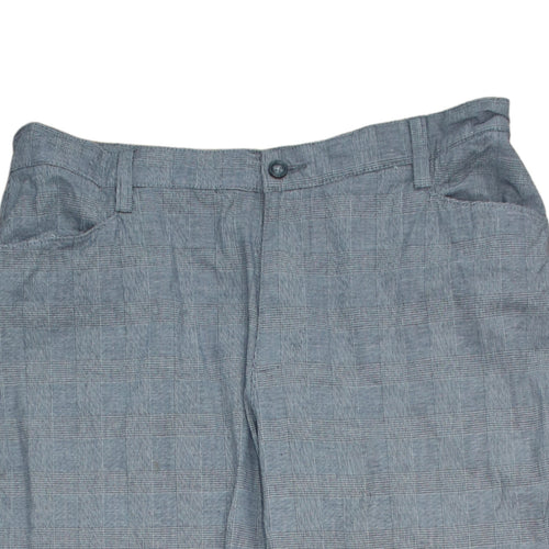 Lee Men's Grey Check Chino Trousers Size 16 Regular Fit
