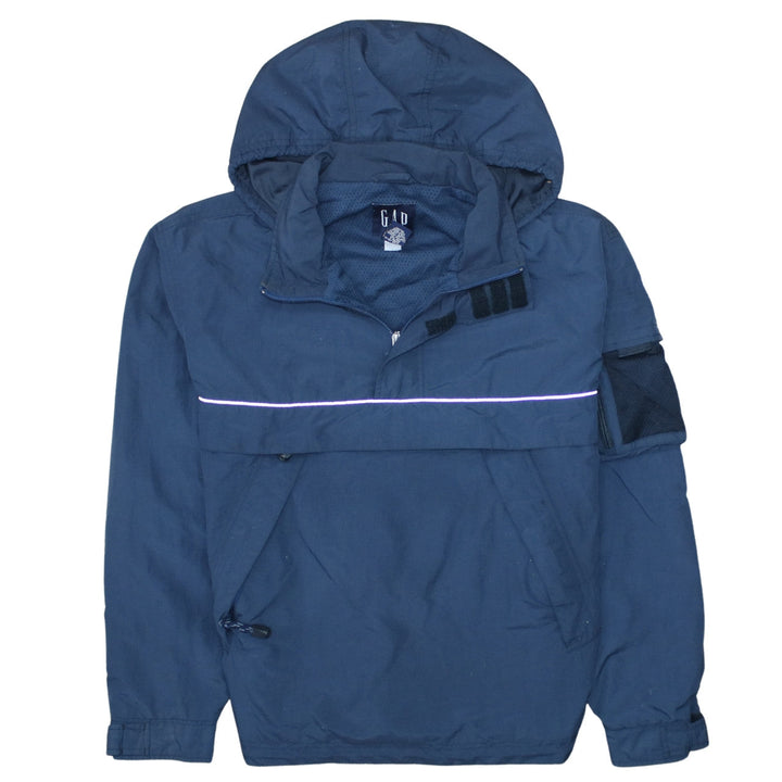 GAP Men's Blue XS Hooded Anorak Windbreaker Jacket