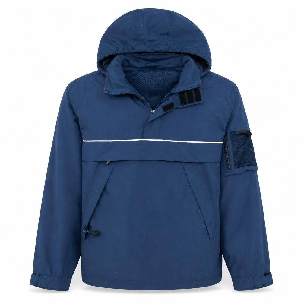 Front view of Gap Men's Blue XS Hooded Anorak Windbreaker Jacket