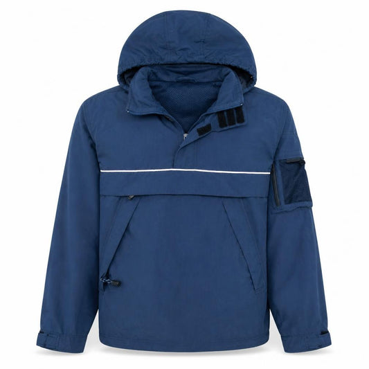 Front view of Gap Men's Blue XS Hooded Anorak Windbreaker Jacket
