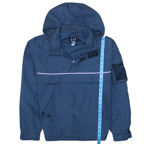 GAP Men's Blue XS Hooded Anorak Windbreaker Jacket