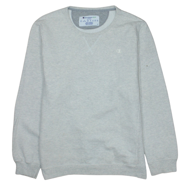 Champion Eco Women Grey 2XL Pullover Sweatshirt with Logo