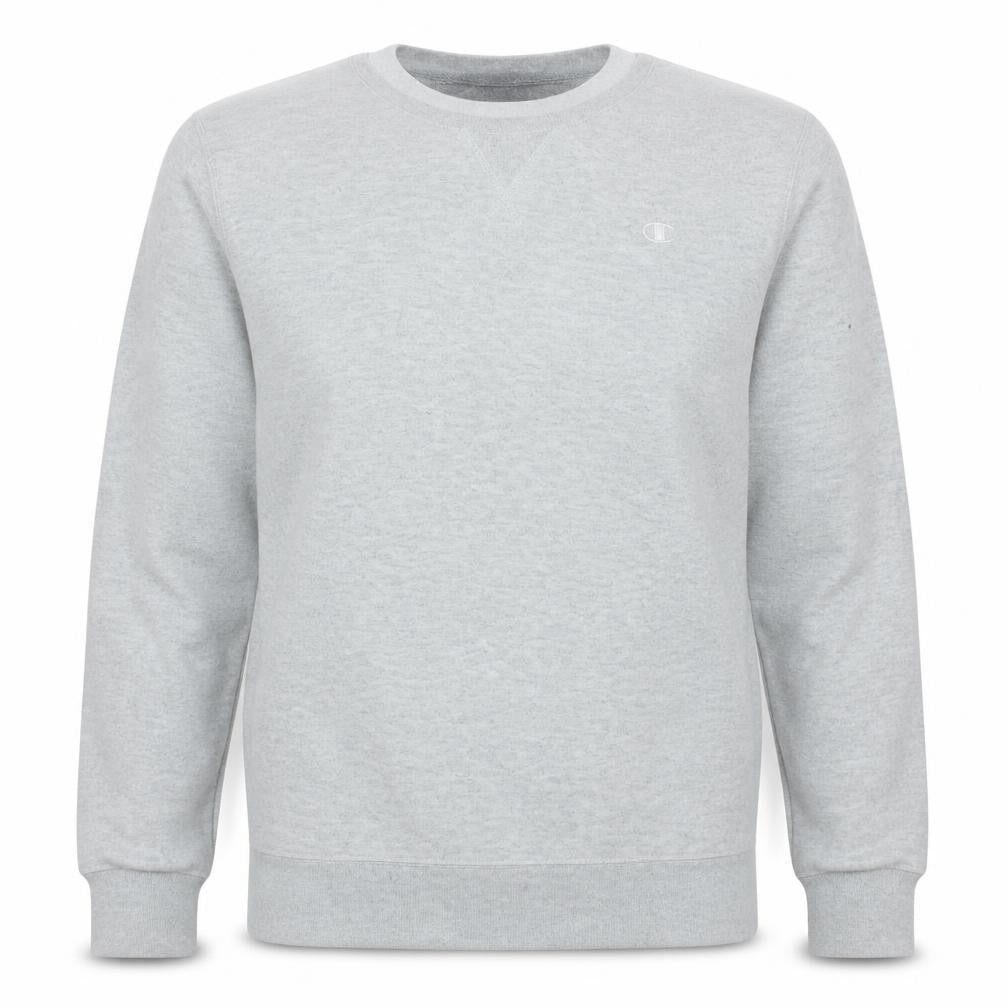 Front view of Champion Eco Women Grey 2XL Pullover Sweatshirt with Logo