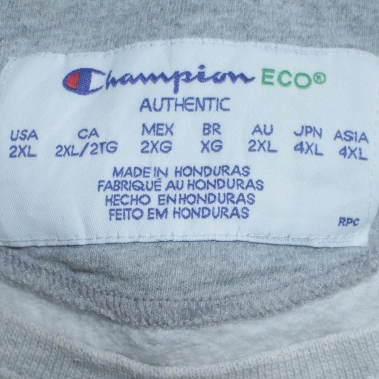 Champion Eco Women Grey 2XL Pullover Sweatshirt with Logo