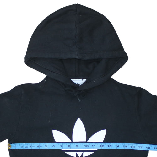 Adidas Men's Black XS Pullover Hoodie with Logo, Regular Fit