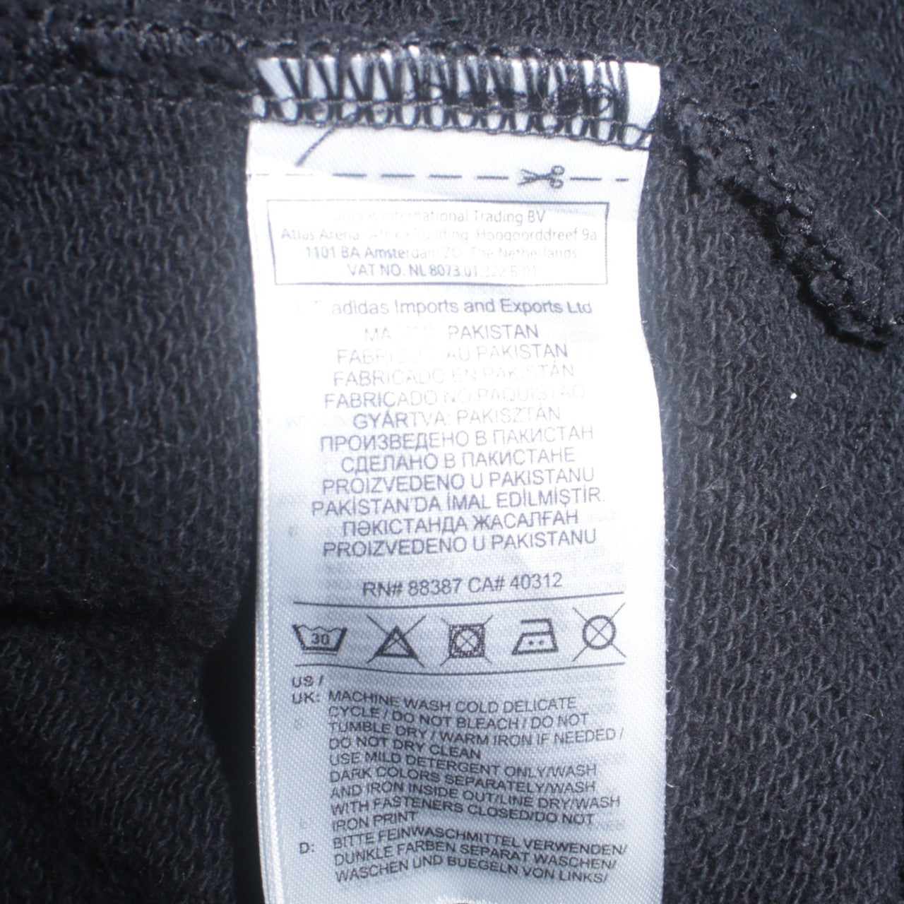 Adidas Men's Black XS Pullover Hoodie with Logo, Regular Fit