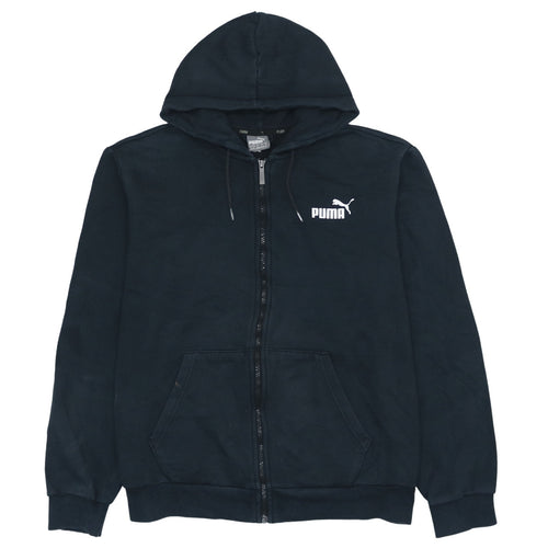 Puma Womens Black XL Full Zip Hoodie Sweatshirt
