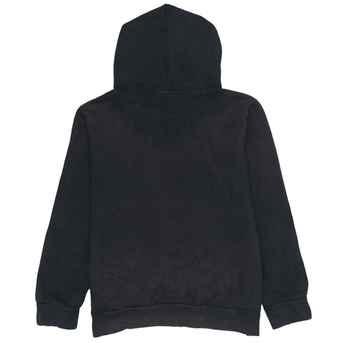 Adidas Womens Black Pullover Hoodie L 16-18 Logo Hooded Sweatshirt