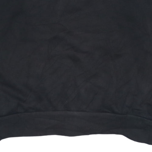 Adidas Womens Black Pullover Hoodie L 16-18 Logo Hooded Sweatshirt