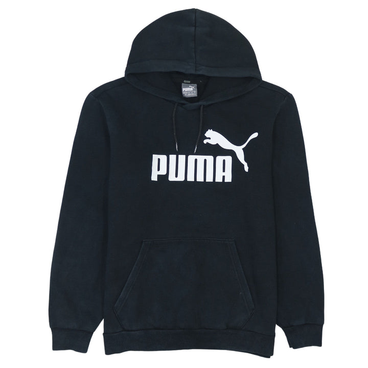Puma Men’s Black Pullover Hoodie Small Logo Fleece Sweatshirt