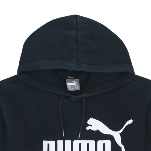 Puma Men’s Black Pullover Hoodie Small Logo Fleece Sweatshirt