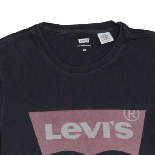 Levi's Men's Black XS Graphic Logo Cotton T-Shirt