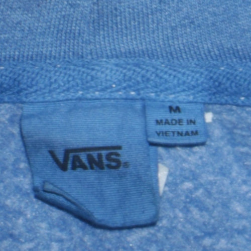 Vans Women's Blue Medium Pullover Hoodie with Logo Print