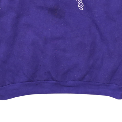 Puma Women’s Purple XL Crew Neck Sweatshirt with Logo Print