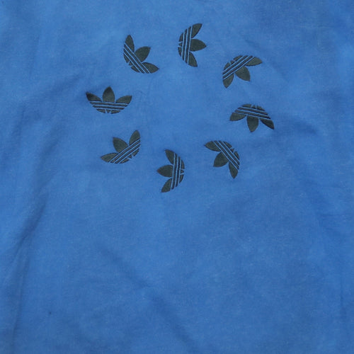 Adidas Women Blue Crew Neck Pullover Sweatshirt Size 10
