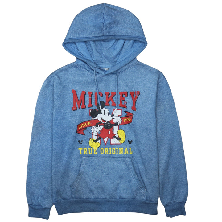 Disney Women Blue Mickey Mouse Pullover Hoodie Size S