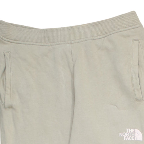 The North Face Girls Beige Jogger Sweatpants L Fleece Activewear Trousers