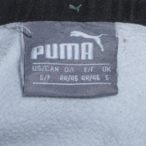 Puma Mens Grey Pullover Hoodie Small Logo Fleece Sweatshirt