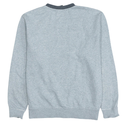 Nike Mens Grey Pullover Sweatshirt M Crew Neck Fleece Logo