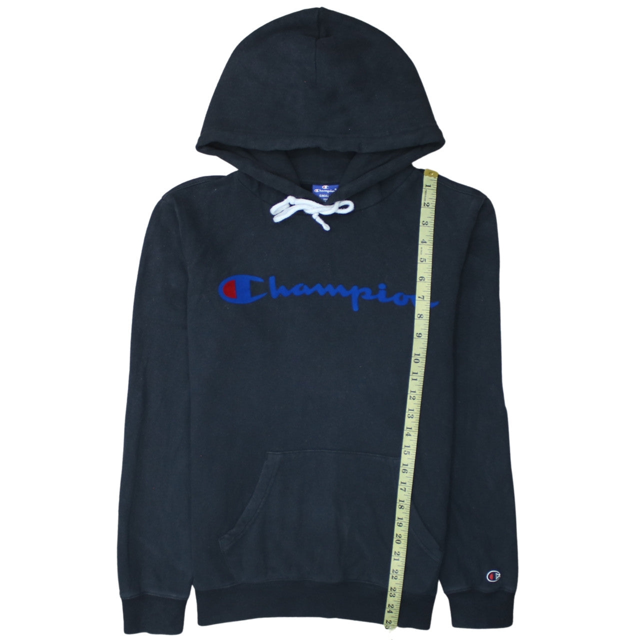 Champion Men's Black Small Pullover Hoodie with Logo