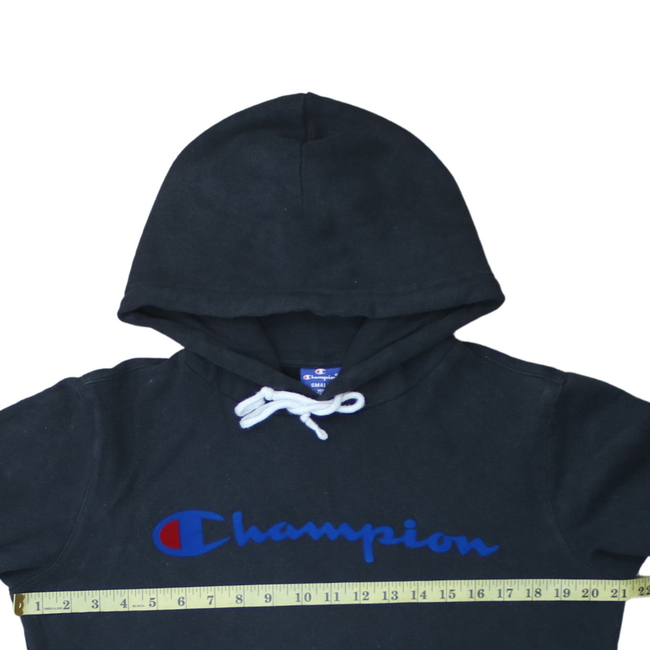 Champion Men's Black Small Pullover Hoodie with Logo