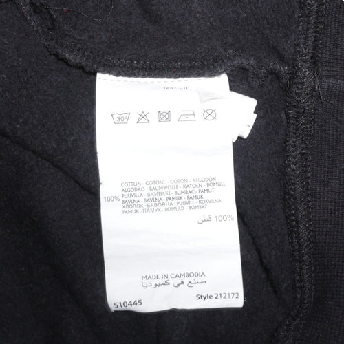 Champion Men's Black Small Pullover Hoodie with Logo