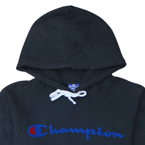 Champion Men's Black Small Pullover Hoodie with Logo
