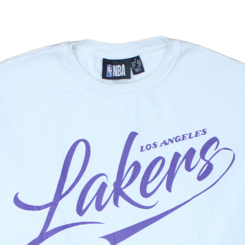 NBA Los Angeles Lakers White Sweatshirt Women’s UK 14 Crew Neck Pullover