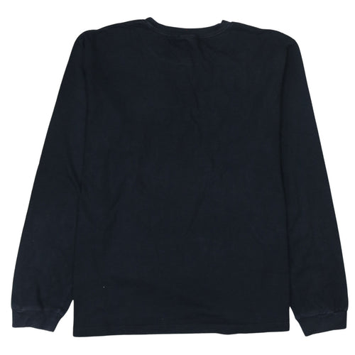 Calvin Klein Men's Black Long Sleeve Cotton Logo Top XL