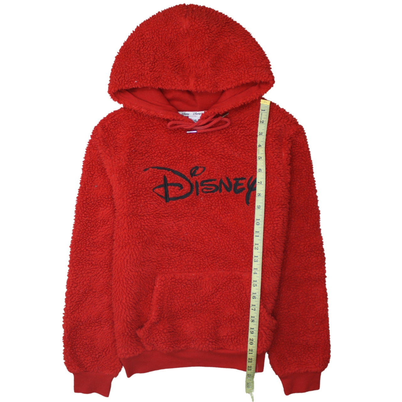 Disney Womens Red Sherpa Pullover Hoodie XS Fleece Warm Casual