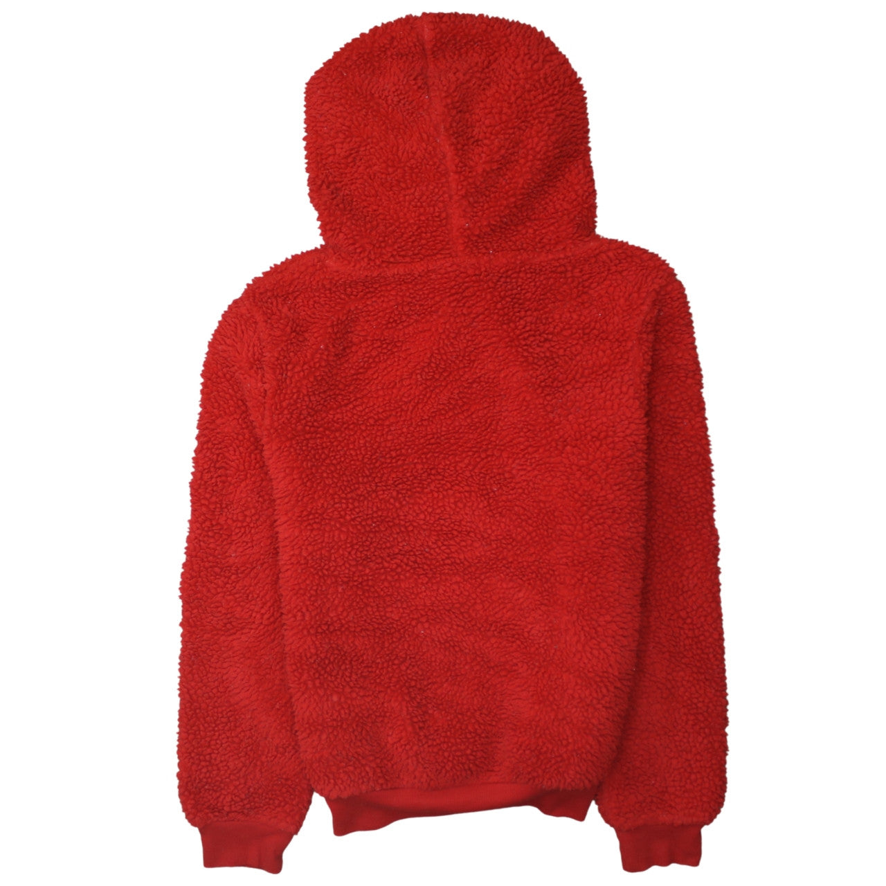 Disney Womens Red Sherpa Pullover Hoodie XS Fleece Warm Casual