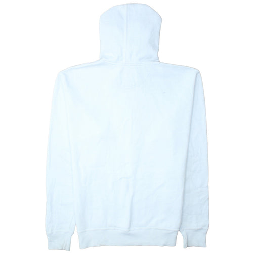 Champion Men's White Pullover Hoodie M Logo Athletic Sweatshirt