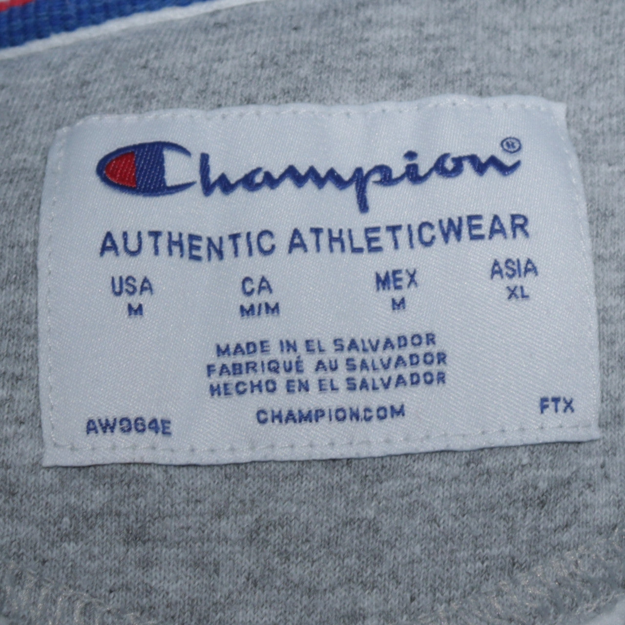 Champion Men's White Pullover Hoodie M Logo Athletic Sweatshirt