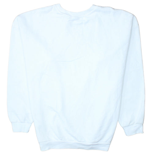 Adidas Womens White Crew Neck Pullover Sweatshirt UK 12