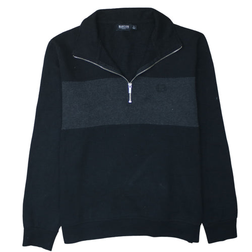 Burton Menswear Men's Black L 1/2 Zip Pullover Sweatshirt