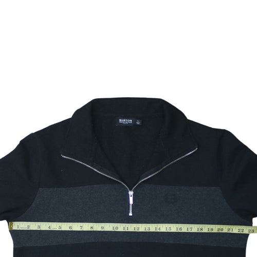 Burton Menswear Men's Black L 1/2 Zip Pullover Sweatshirt