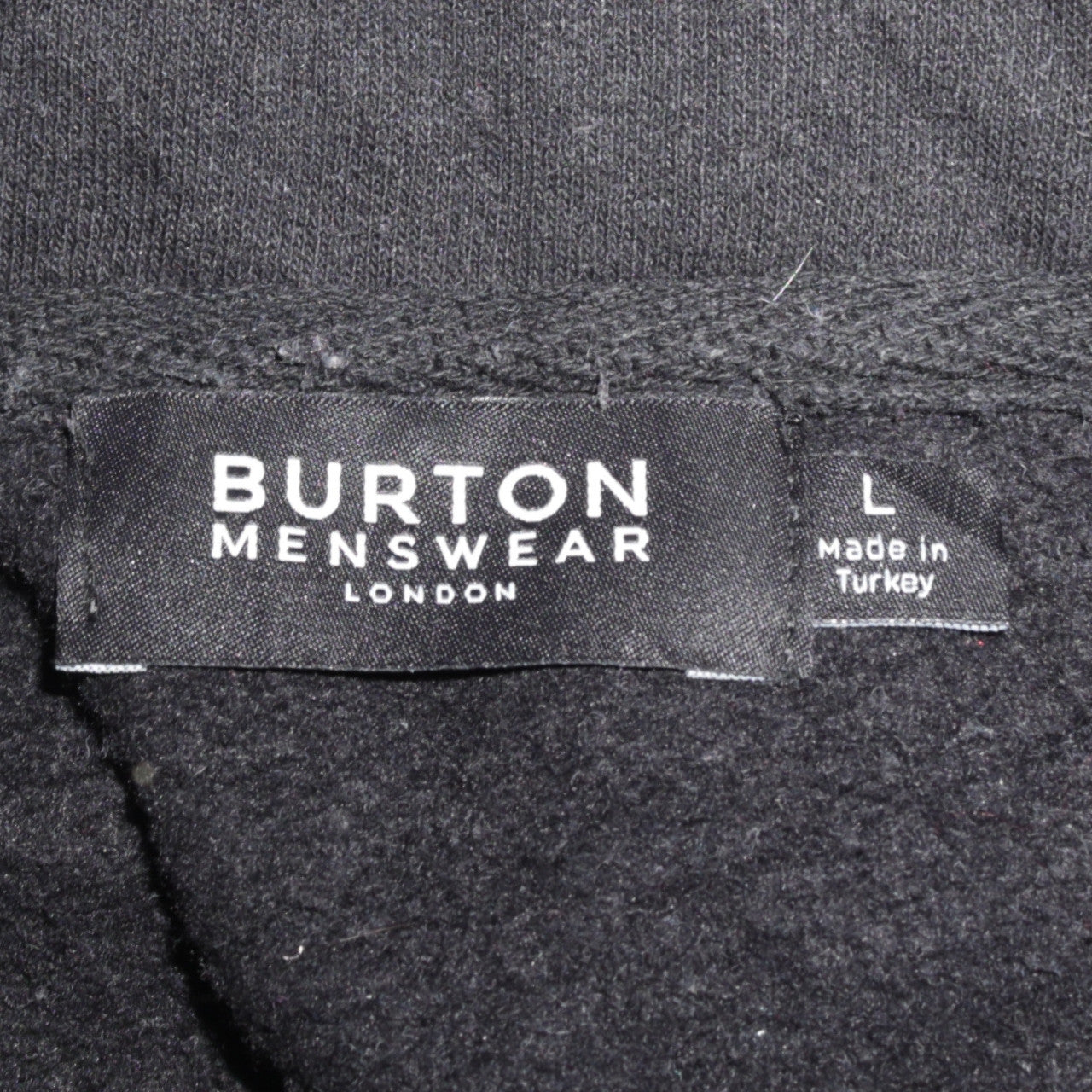 Burton Menswear Men's Black L 1/2 Zip Pullover Sweatshirt